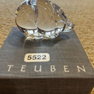 Steuben Clear Crystal Elephant Figurine